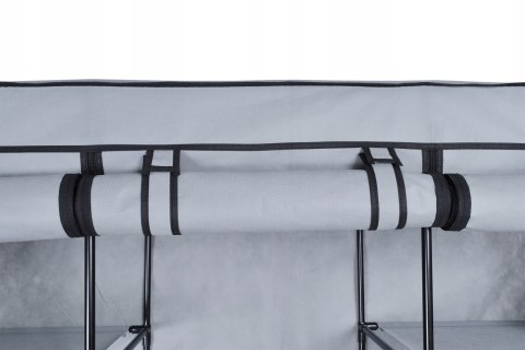 SZAFA TEKSTYLNA Z 10 PÓŁKAMI MIRA MAXI - SZARA