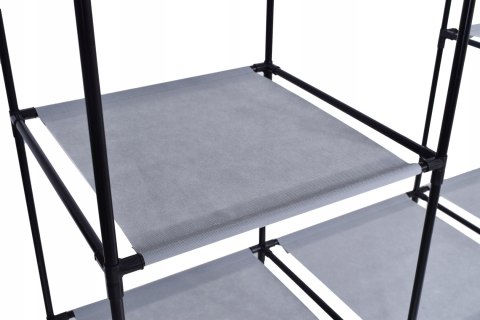 SZAFA TEKSTYLNA Z 10 PÓŁKAMI MIRA MAXI - SZARA