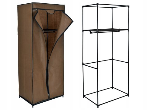 SZAFA TEKSTYLNA Z PÓŁKĄ FELA - CIEMNY BRĄZ