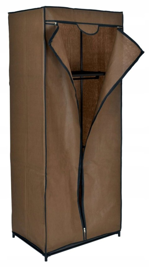 SZAFA TEKSTYLNA Z PÓŁKĄ FELA - CIEMNY BRĄZ