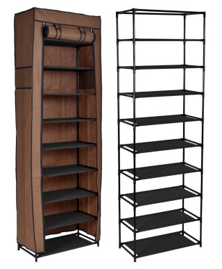 SZAFKA TEKSTYLNA NA BUTY LEA - CIEMNY BRĄZ