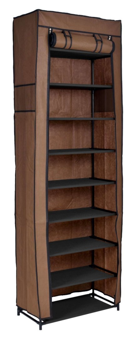 SZAFKA TEKSTYLNA NA BUTY LEA - CIEMNY BRĄZ