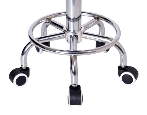 TABORET FRYZJERSKI KOSMETYCZNY MONZA BIAŁY