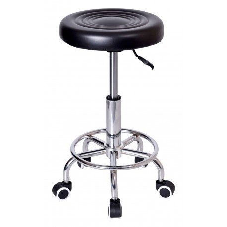 TABORET FRYZJERSKI KOSMETYCZNY MONZA CZARNY