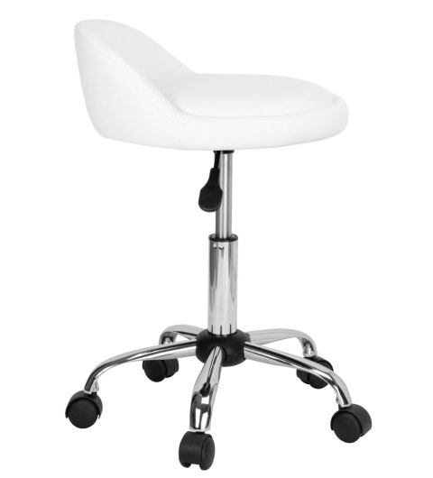 TABORET KOSMETYCZNY FRYZJERSKI LOMO BIAŁY