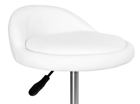 TABORET KOSMETYCZNY FRYZJERSKI LOMO BIAŁY