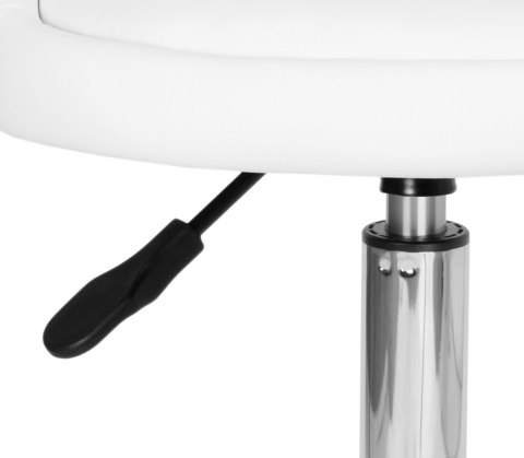 TABORET KOSMETYCZNY FRYZJERSKI LOMO BIAŁY