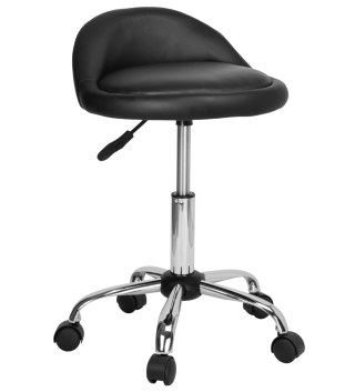 TABORET KOSMETYCZNY FRYZJERSKI LOMO CZARNY