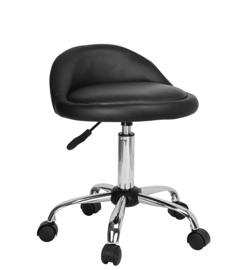 TABORET KOSMETYCZNY FRYZJERSKI LOMO CZARNY