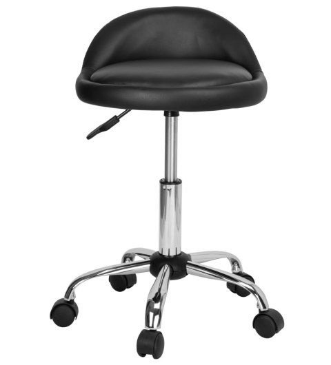 TABORET KOSMETYCZNY FRYZJERSKI LOMO CZARNY