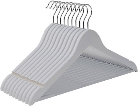 WIESZAK DO SZAFY RONDO KOMPLET 10 SZT SZARY DREWNO