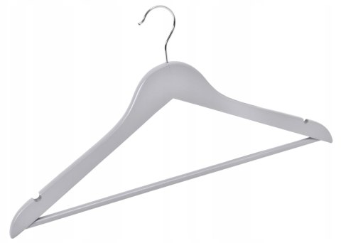 WIESZAK DO SZAFY RONDO KOMPLET 10 SZT SZARY DREWNO