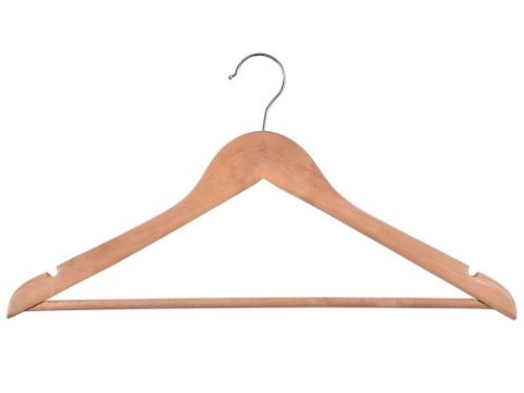 WIESZAK DREWNIANY RONDO KOMPLET 10 SZT JASNY BRĄZ