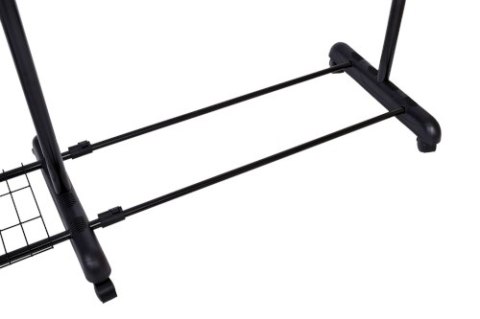 WIESZAK MOBILNY NA KÓŁKACH STOJĄCY RUFO CZARNY