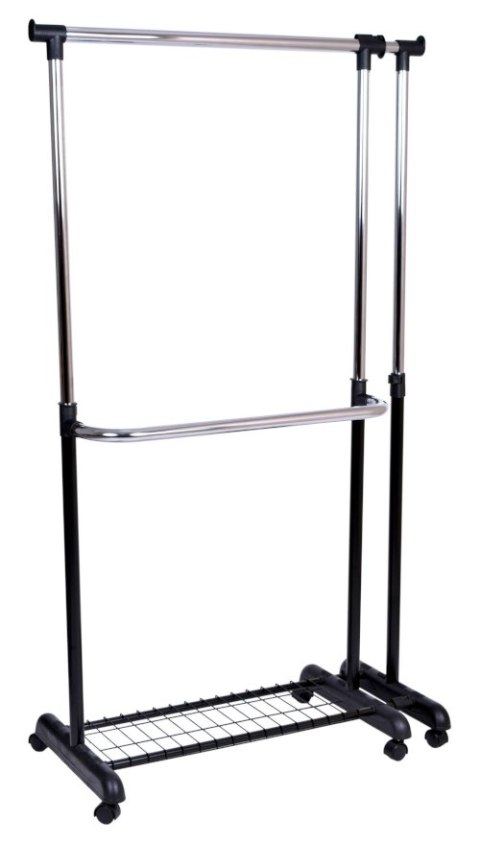 WIESZAK MOBILNY NA KÓŁKACH STOJĄCY RUFO CZARNY