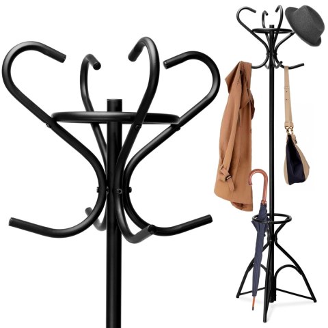 WIESZAK STOJĄCY LIVIO CZARNY 173 CM