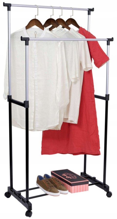 WIESZAK STOJĄCY NA KÓŁKACH MIA PODWÓJNY