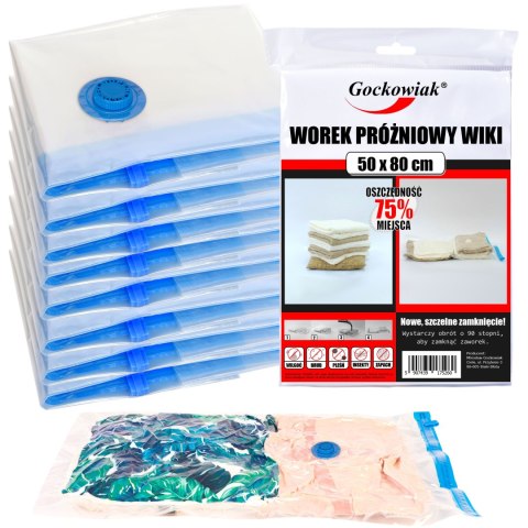 WOREK PRÓŻNIOWY WIKI 50X80 CM KOMPLET 10 SZTUK
