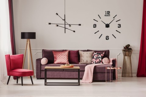 ZEGAR ŚCIENNY DIY BAST 3D CZARNY