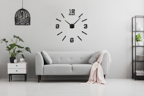 ZEGAR ŚCIENNY DIY BAST 3D CZARNY