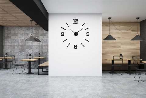 ZEGAR ŚCIENNY DIY BAST 3D CZARNY