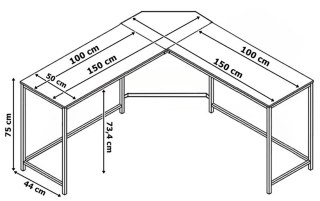 BIURKO NAROŻNE BRAGA RUSTIC