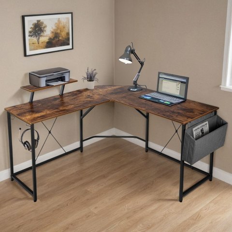 BIURKO NAROŻNE Z NADSTAWKĄ AMORA RUSTIC