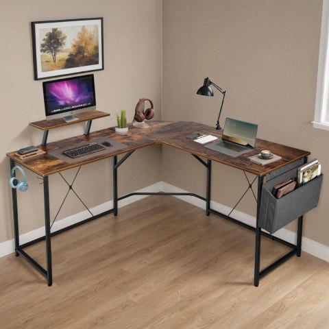 BIURKO NAROŻNE Z NADSTAWKĄ AMORA RUSTIC