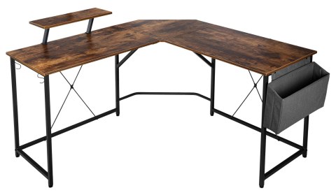 BIURKO NAROŻNE Z NADSTAWKĄ AMORA RUSTIC