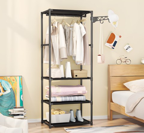 GARDEROBA SZAFA NA UBRANIA CZARNA MILENA