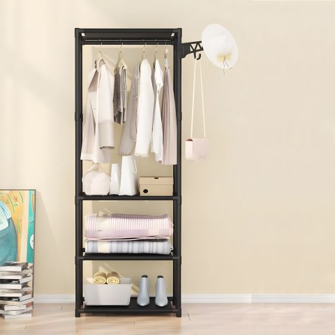 GARDEROBA SZAFA NA UBRANIA CZARNA MILENA