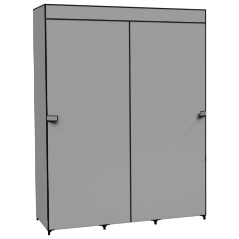 GARDEROBA Z 8 PÓŁKAMI CELINA ANTRACYT Z KURTYNĄ