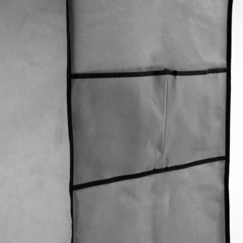 GARDEROBA Z 8 PÓŁKAMI CELINA ANTRACYT Z KURTYNĄ