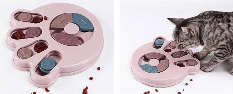 GRA PUZZLE ZABAWKA DLA PSA KOTA BRADY RÓŻOWY