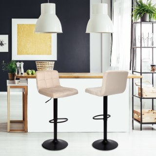 HOKER BAROWY ARAKO BLACK BEŻOWY VELVET