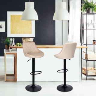 HOKER BAROWY CYDRO BLACK BEŻOWY VELVET