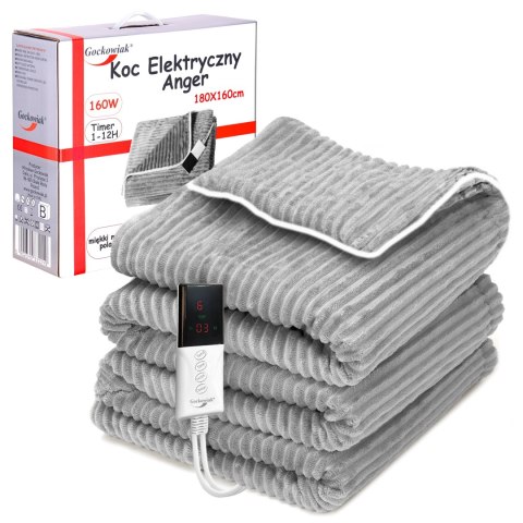 KOC ELEKTRYCZNY 160X180 CM ANGER SZARY