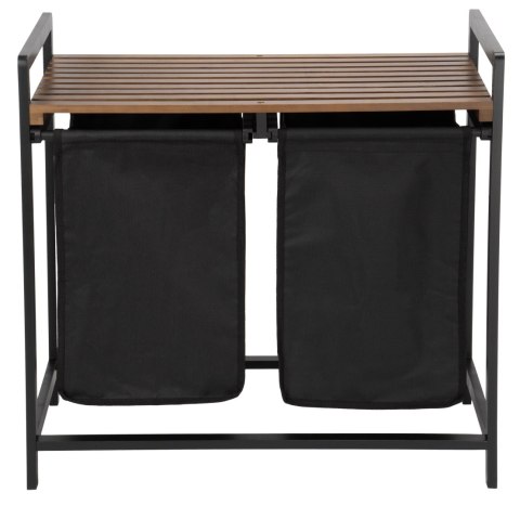 KOSZ NA PRANIE BAMBUSOWY HANOI BLACK CZARNY