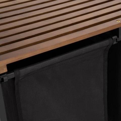 KOSZ NA PRANIE BAMBUSOWY HANOI BLACK CZARNY