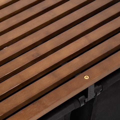 KOSZ NA PRANIE BAMBUSOWY HANOI BLACK CZARNY