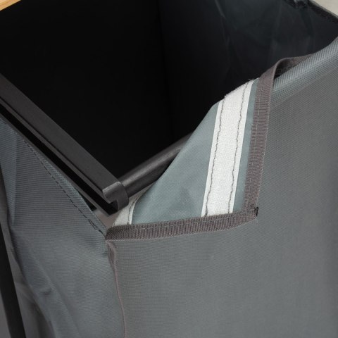 KOSZ NA PRANIE LUB ZABAWKI BAMBUSOWY HANOI BLACK 2 PRZEGRODY DUO KOLOR