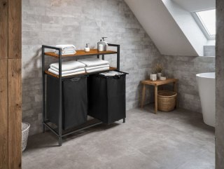 KOSZ NA PRANIE Z PÓŁKAMI 2 KOMORY MIRUN