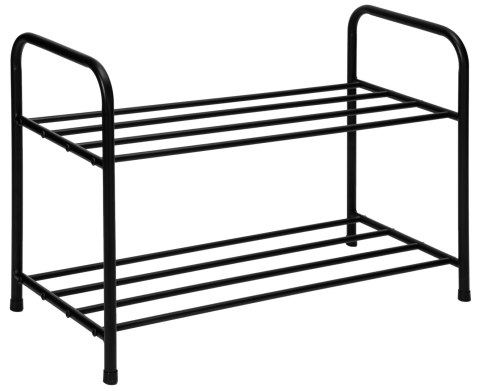 METALOWA PÓŁKA NA BUTY NORI CZARNA 2 POZIOMY