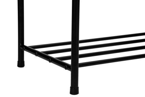 METALOWA PÓŁKA NA BUTY NORI CZARNA 2 POZIOMY