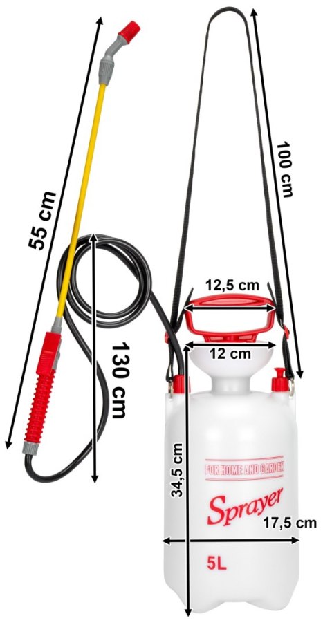 OPRYSKIWACZ RĘCZNY CIŚNIENIOWY WASER 5L