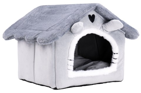 PLUSZOWY DOMEK DLA KOTA JASPER SZARY