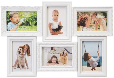 RAMKA NA ZDJĘCIA BAFRA 6 ZDJĘĆ BIAŁA