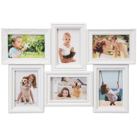 RAMKA NA ZDJĘCIA BAFRA 6 ZDJĘĆ BIAŁA