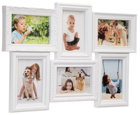 RAMKA NA ZDJĘCIA BAFRA 6 ZDJĘĆ BIAŁA