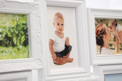 RAMKA NA ZDJĘCIA BAFRA 6 ZDJĘĆ BIAŁA